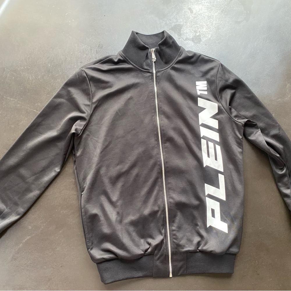 Philipp Plein Black Zip-Up Jacket